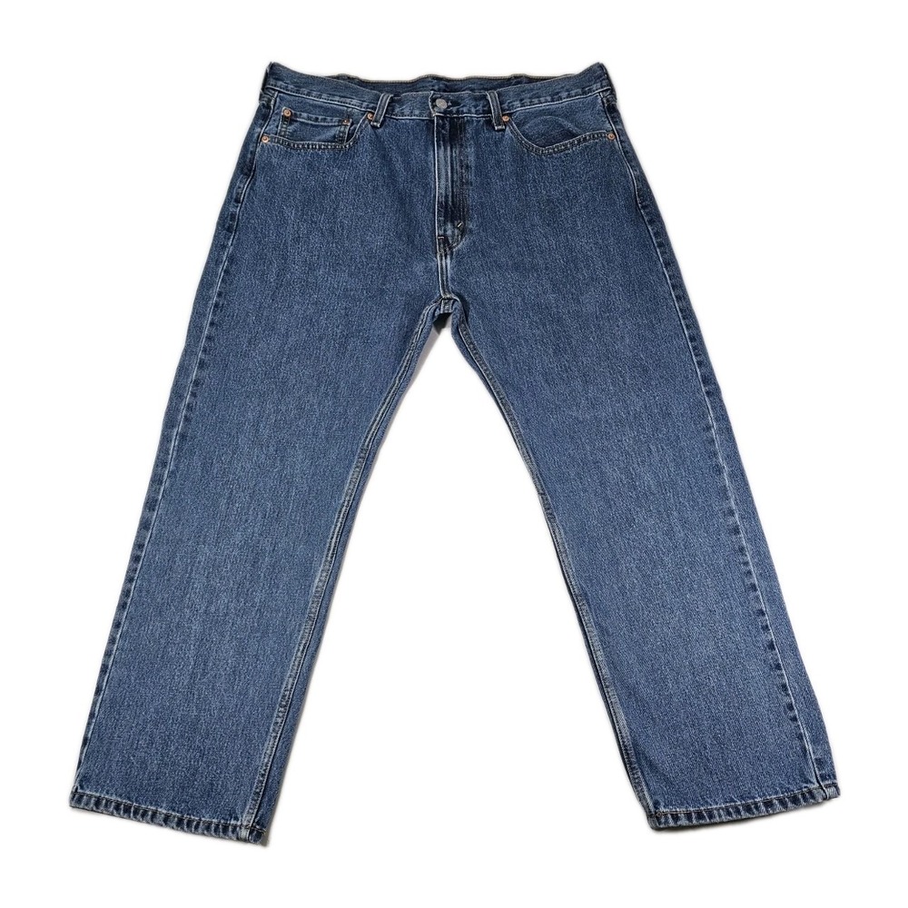 Levis 505 Jeans Mens 40x29 Blue Straight Leg Medium Wash Denim Pants